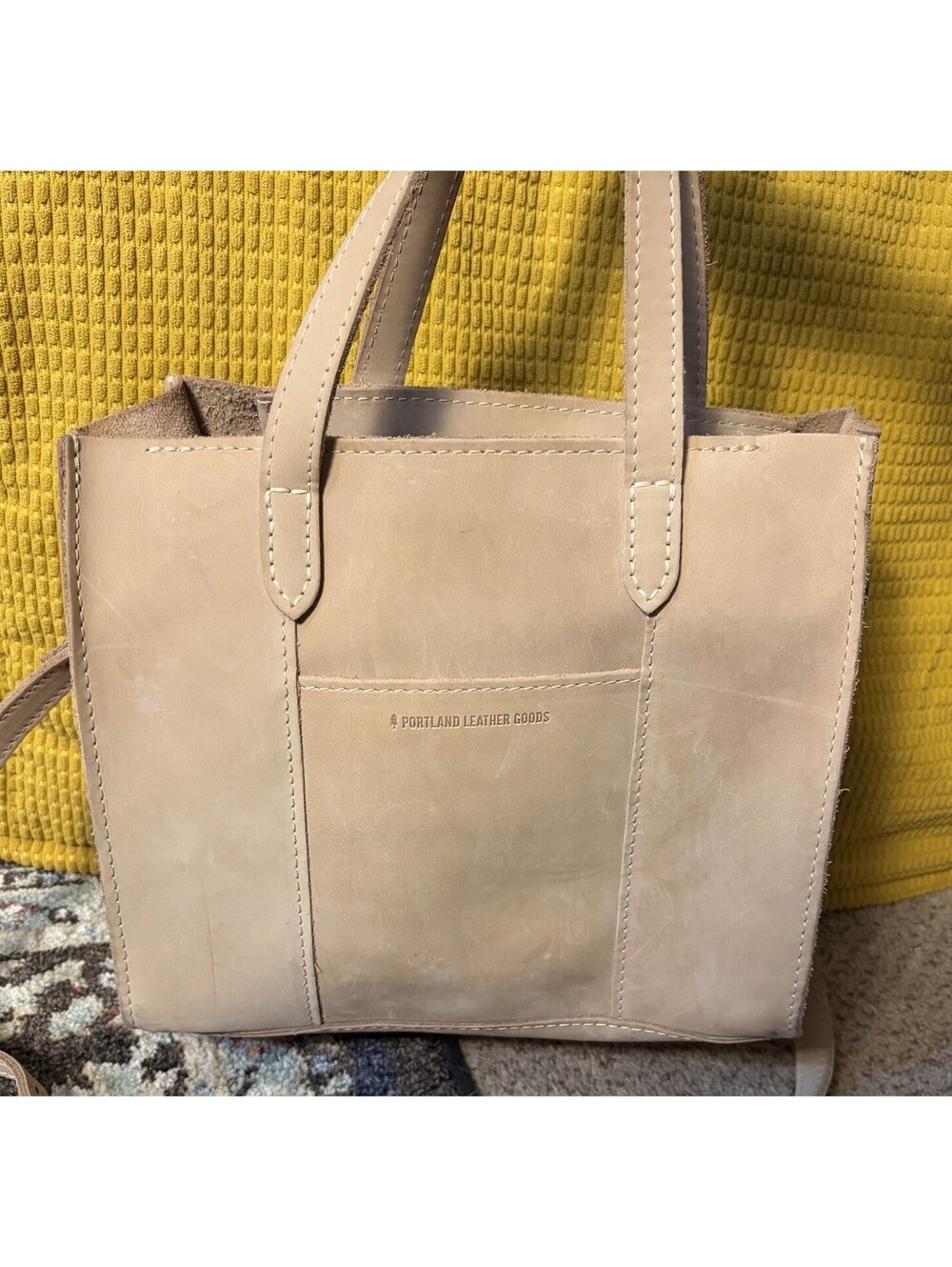 Portland Leather Goods Lola Crossbody Bag In Light Beige Brown Soft Leather - Picture 2 of 8
